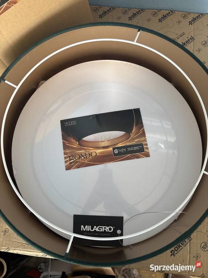 Plafon LED Milagro Rondo 18 W zielony złoty Głuchów Górny
