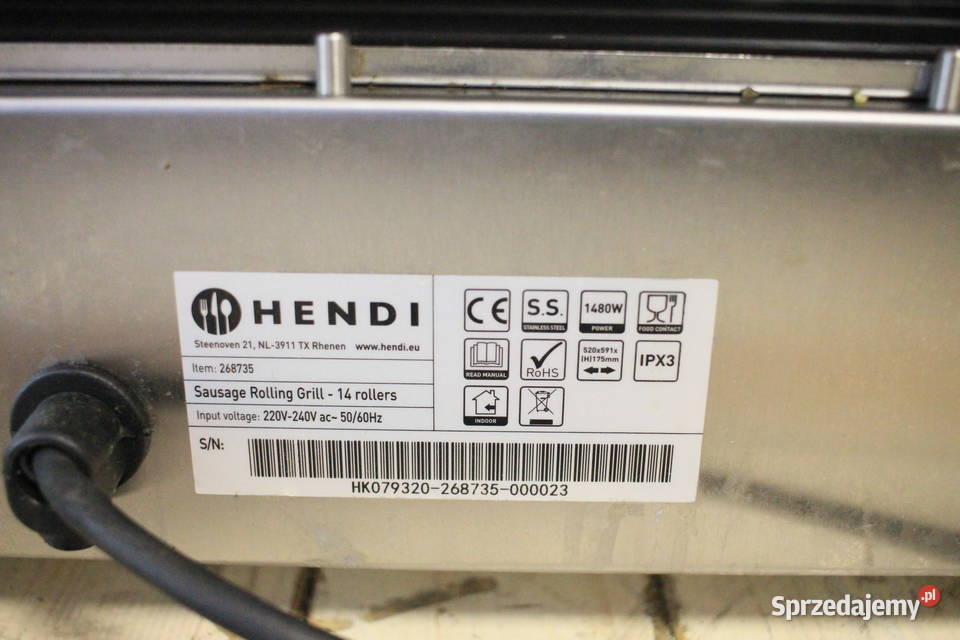 Opiekacz rolkowy do parówek Hendi 268735 14 Pszczyna