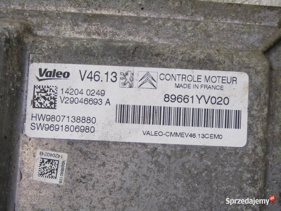KOMPUTER STEROWNIK SILNIKA 12 VTI PEUGEOT 108