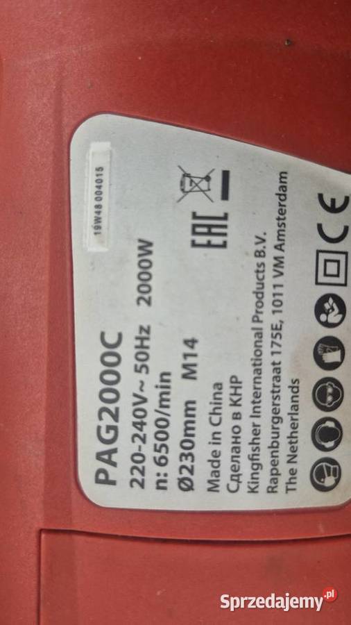 Szlifierka elektryczna kątowa 2000 W Piekary Śląskie