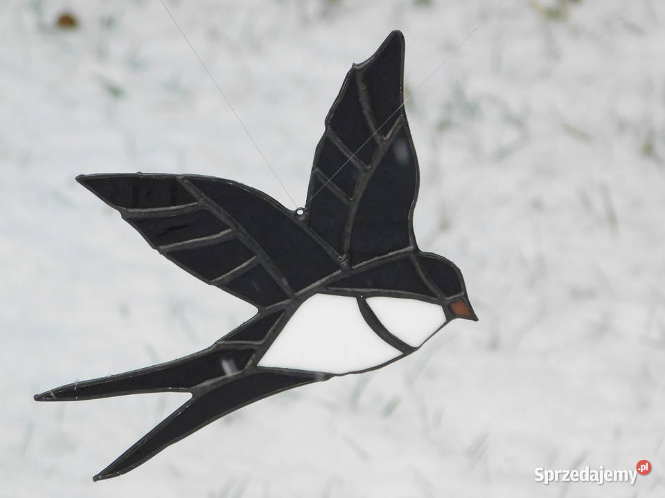 Witraż jaskółki witrażowe zawieszki na prezent Bugaj