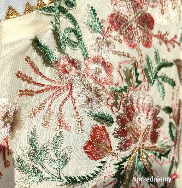 Długa sukienka bawełniana L 40 haftowana zachodniopomorskie Szczecin