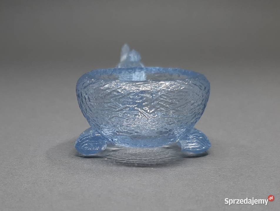 Szklana solniczka Vintage niebieska lubelskie Lublin sprzedam
