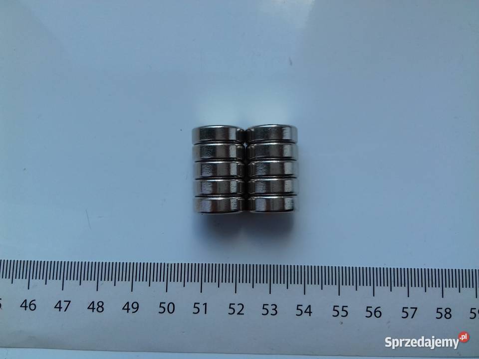 Magnes neodymowy okrągły mocny 15mm x 48mm Bydgoszcz
