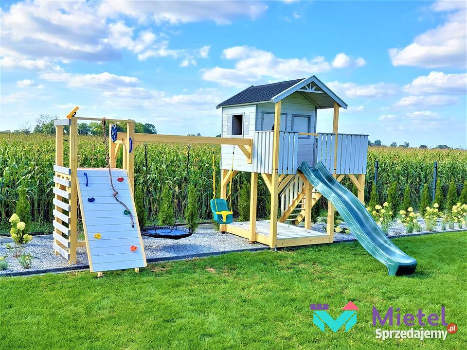 Domek z dużą piaskownicą zestaw dziecięca Architektura ogrodowa Stopnica
