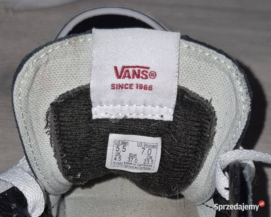 Buty chłopiec trampki wysokie Vans SK8Hi 37 czarny łódzkie Łódź