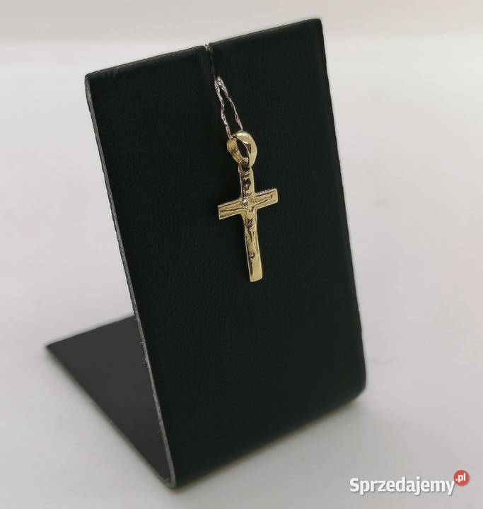 Złota zawieszka próby 585 042g krzyżyk warmińsko-mazurskie Elbląg