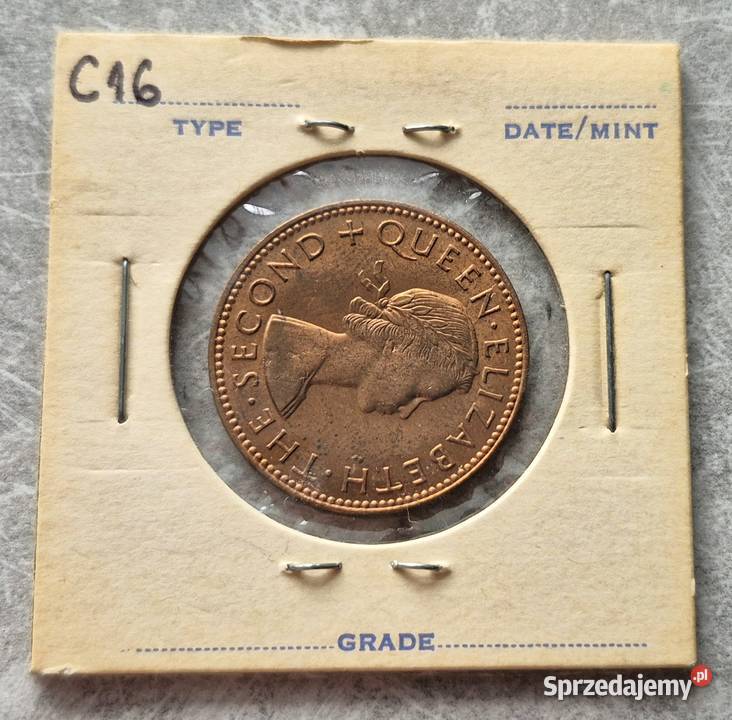 C16 NOWA ZELANDIA 12 Pensa 1960 r Numizmatyka łódzkie Wola Kruszyńska