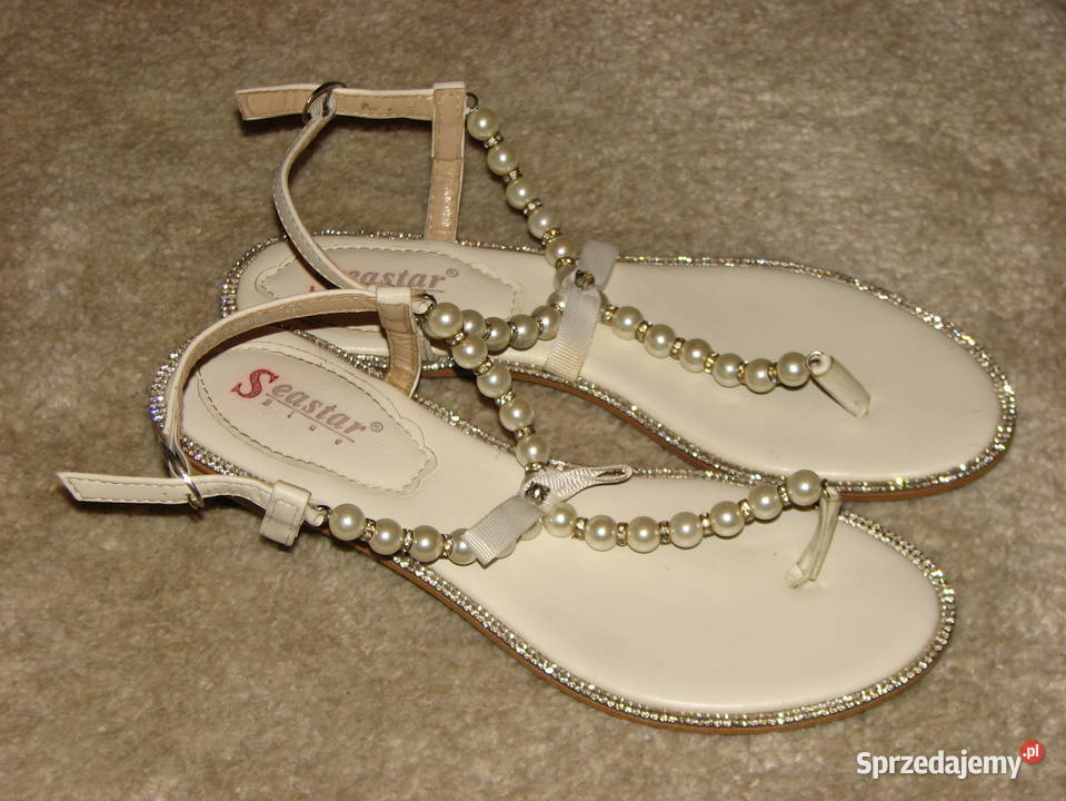 Śliczne sandałki perełki cyrkonie 36 Wrocław sprzedam