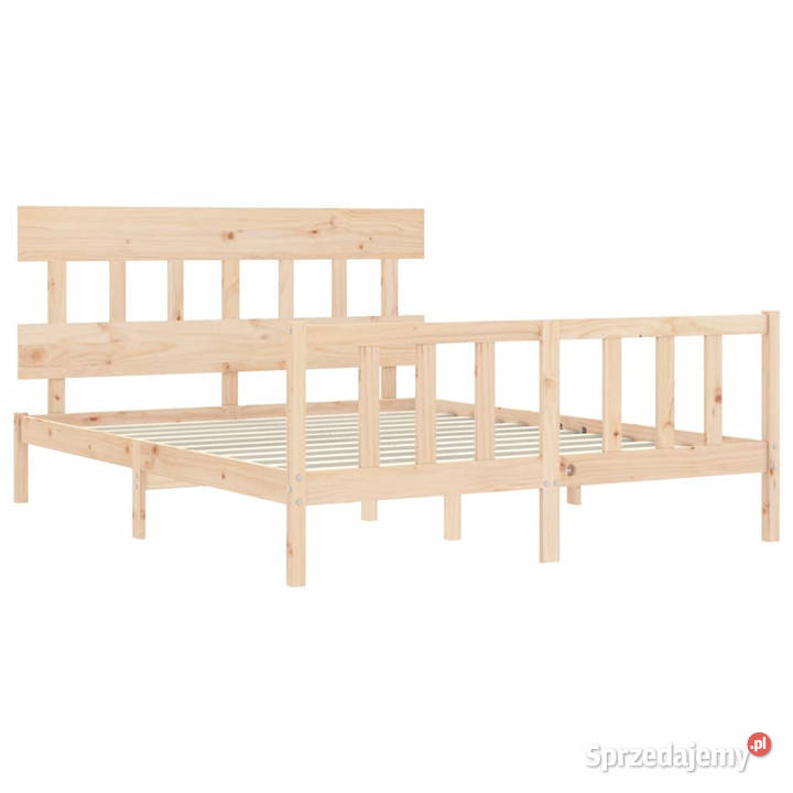 Rama łóżka bez materaca lite drewno sosnowe 81cm