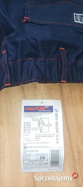 Spodnie do pasa Profflame antistatic Lubin sprzedam