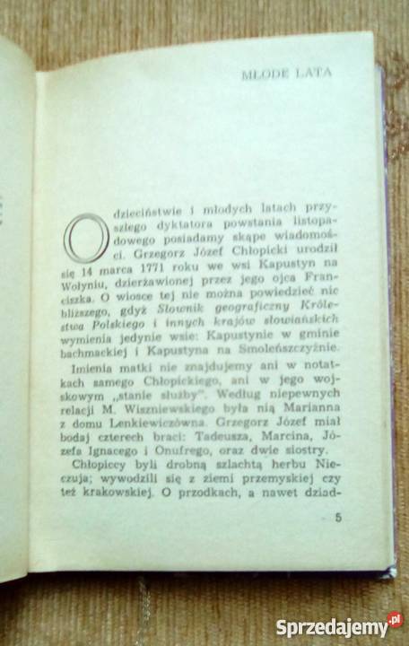 GENERAŁ JÓZEF CHŁOPICKI Stanisław SZENIC