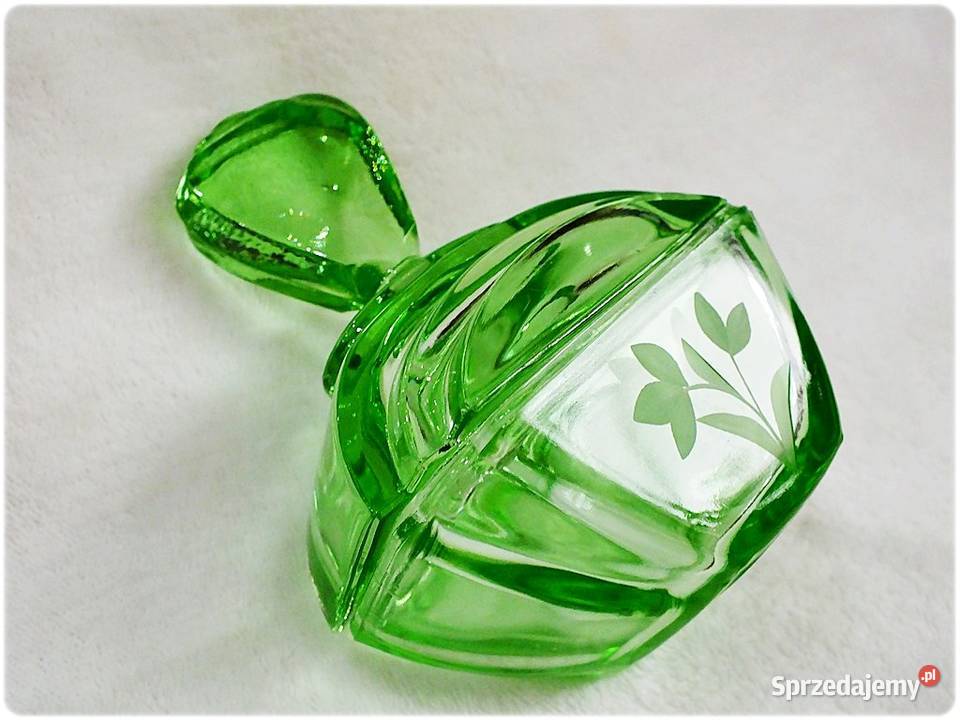 Karafka Perfumetka Szkło Uranowe z lat 30tych lubuskie Żary sprzedam