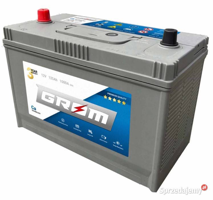 Akumulator GROM Premium 12V 125Ah 1000A CAT Akumulatory Wałbrzych