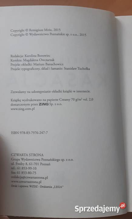 Książka Remigiusz Mróz Kasacja Joanna Chyłka tom mazowieckie Naruszewo