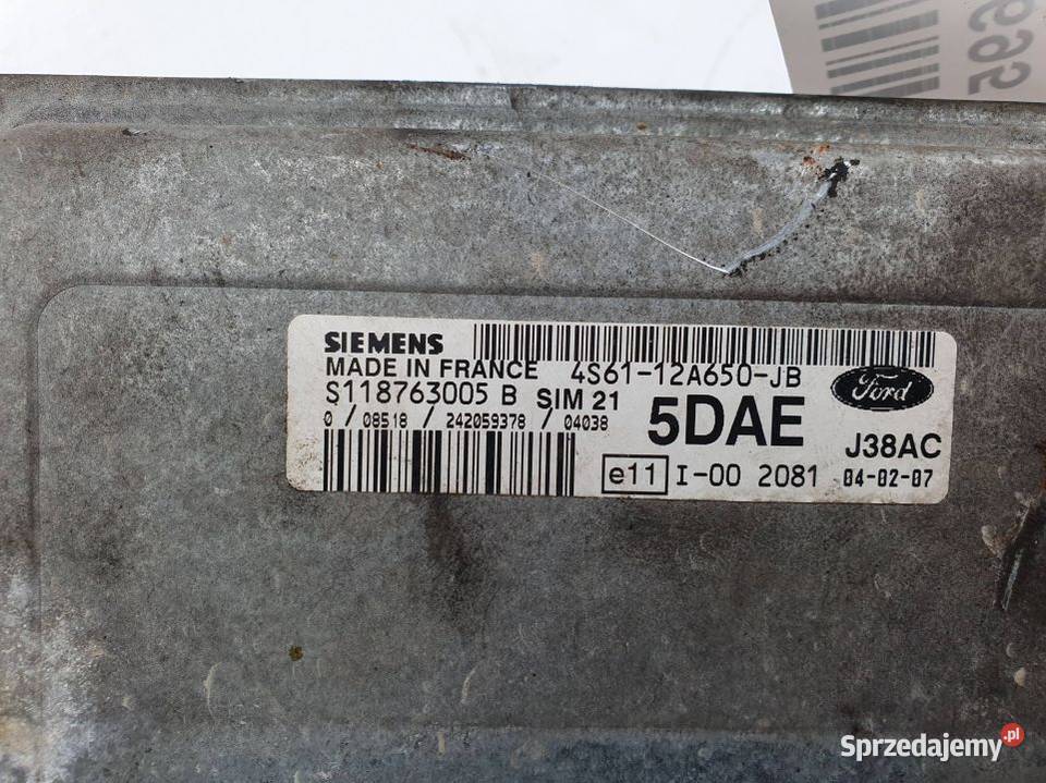 KOMPUTER SILNIKA ECU FORD FIESTA MK5 Lipno