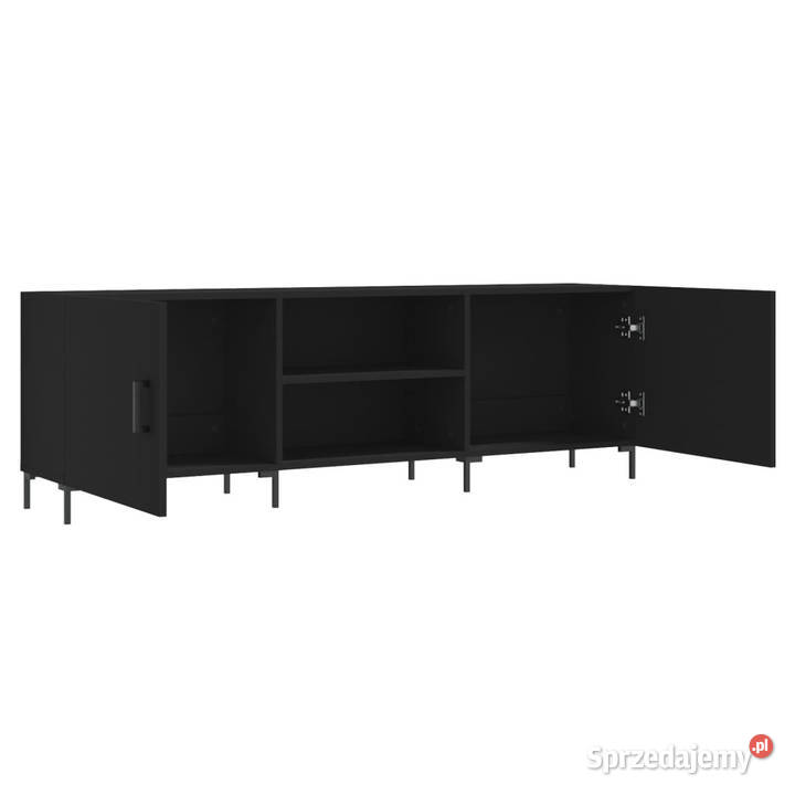 Szafka pod TV czarna 150x30x50 materiał Warszawa