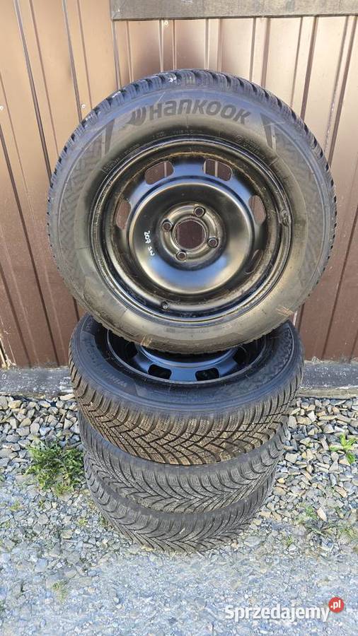 Opony zimowe na felgach 2 Hankook i 2 Firestone Jasło