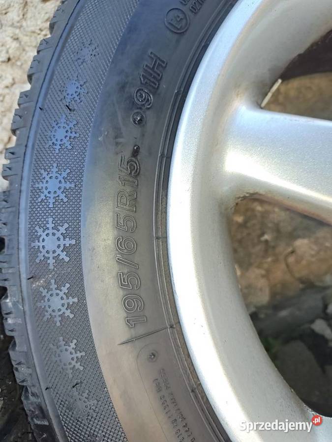 Opony zimowe 195 65 R15 alufelgi 5x100 z oponami Jawor