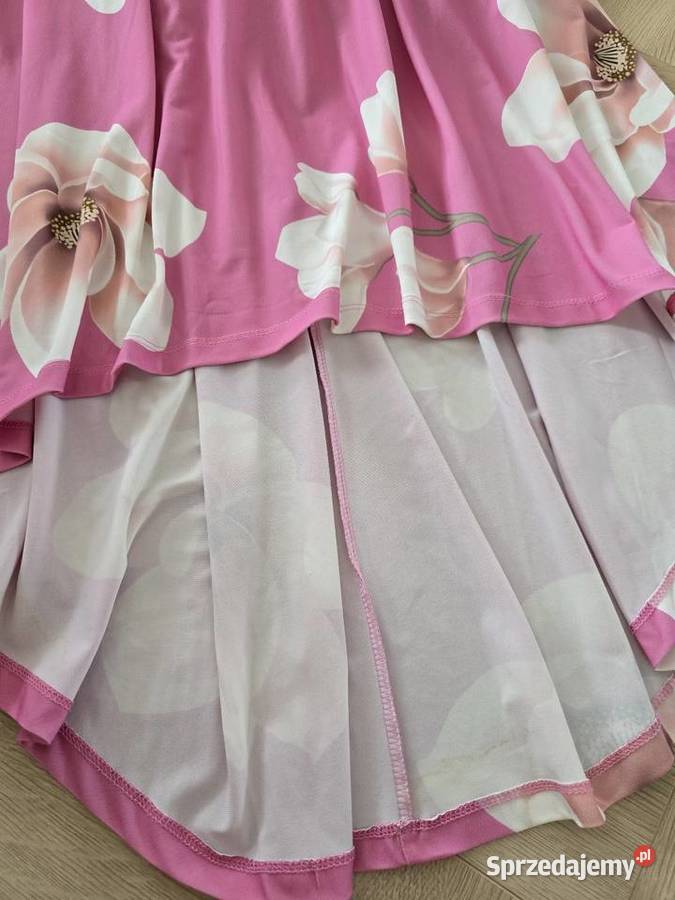 Sukienka asymetryczna Pastelowe Kwiaty śląskie Rybnik