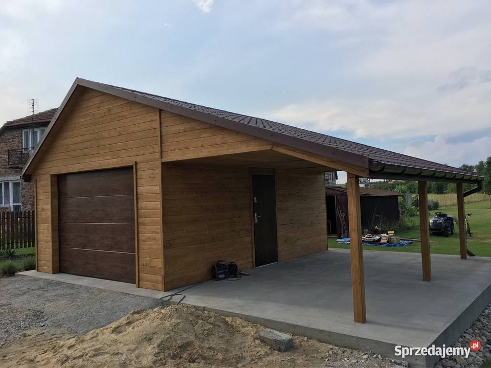 Garaż szkieletowy drewniany 24m2 wiata 15m2 małopolskie sprzedam