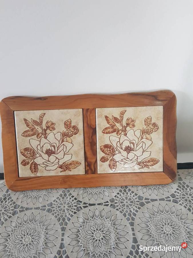 Drewniana podkładka z płytkami Wola Podłężna