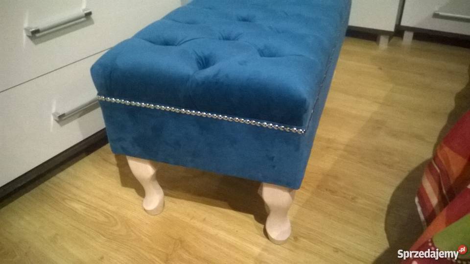 Krzesło do toaletki podnóżek pufa 40cm