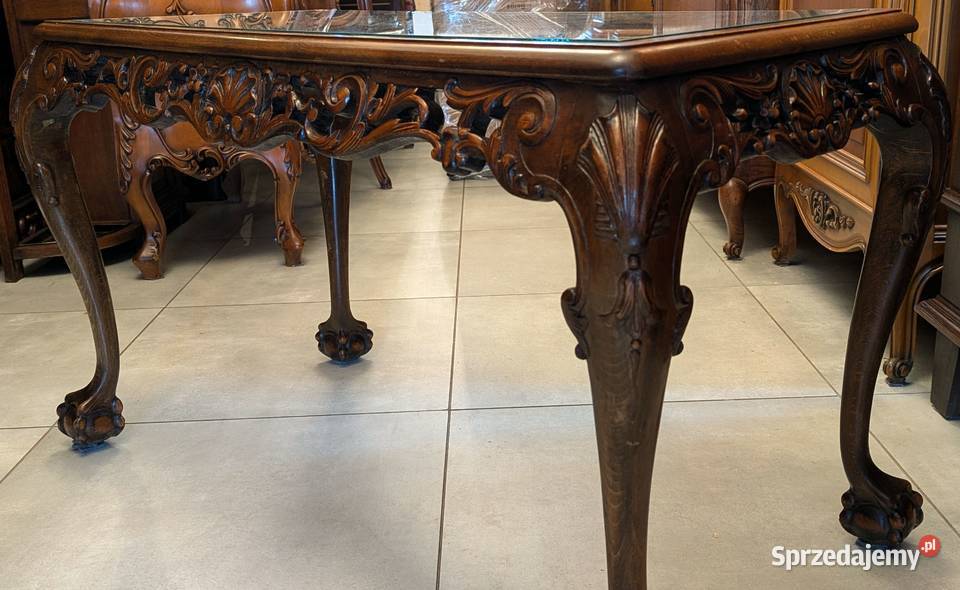 Wspaniały dębowy stolik na łapach sklep Dąbrowa Meble sprzedam