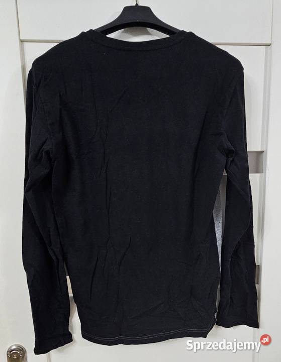 Armani L piękna bluza bluzka czarna t shirt made Warszawa