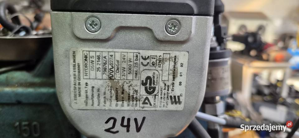 Ogrzewanie wodne Eberspacher Hydronic D5ws 24v Polska Nowa Wieś