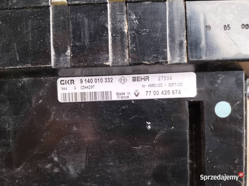 Panel sterowania nawiewu klimatyzacji Renault Kamień-Kolonia