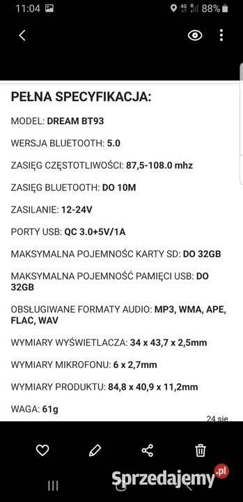 Tuner Misio BT V50 Akcesoria samochodowe sprzedam