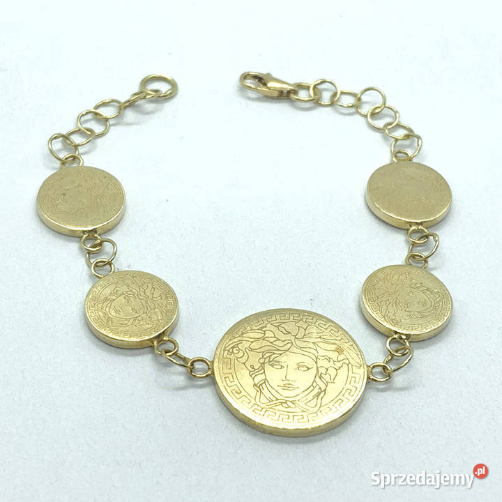 Złota BRANSOLETKA damska 18K rzadki WZÓR CUD 15 Warszawa