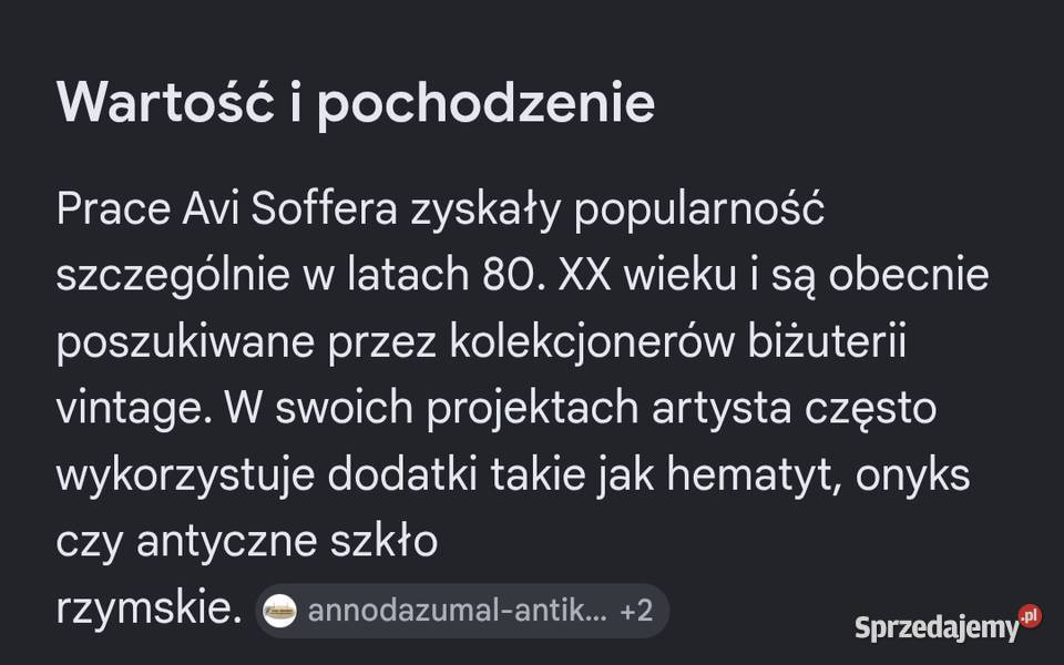 Naszyjnik kolekcjonerskie Augustów