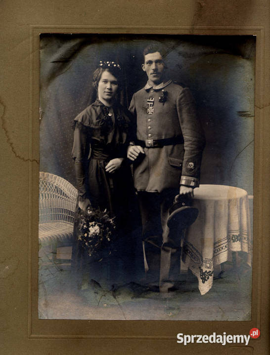 stara fotografia niemiecka para 1920 D dolnośląskie Bartków