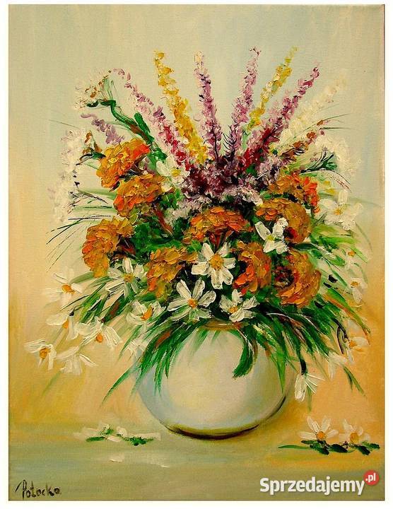 Kwiaty polne obraz olejny 3040 dostępny