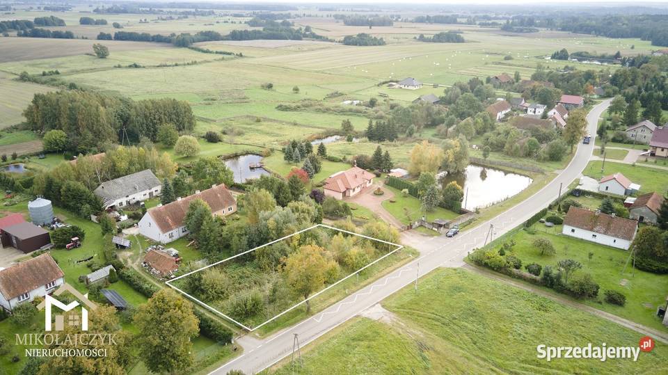 Działka budowlana Leginy 014 ha media WZ Bartoszyce