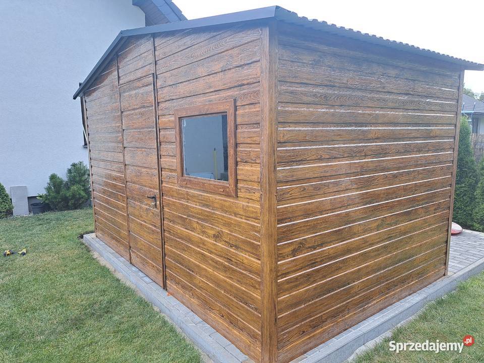 Grafitowy Garaż Blaszany Schowek Ogrodowy Wiata sprzedam