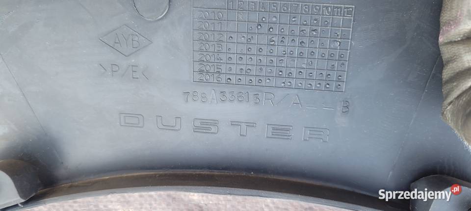DACIA DUSTER LISTWA NA BŁOTNIK LEWA TYŁ listwy boczne