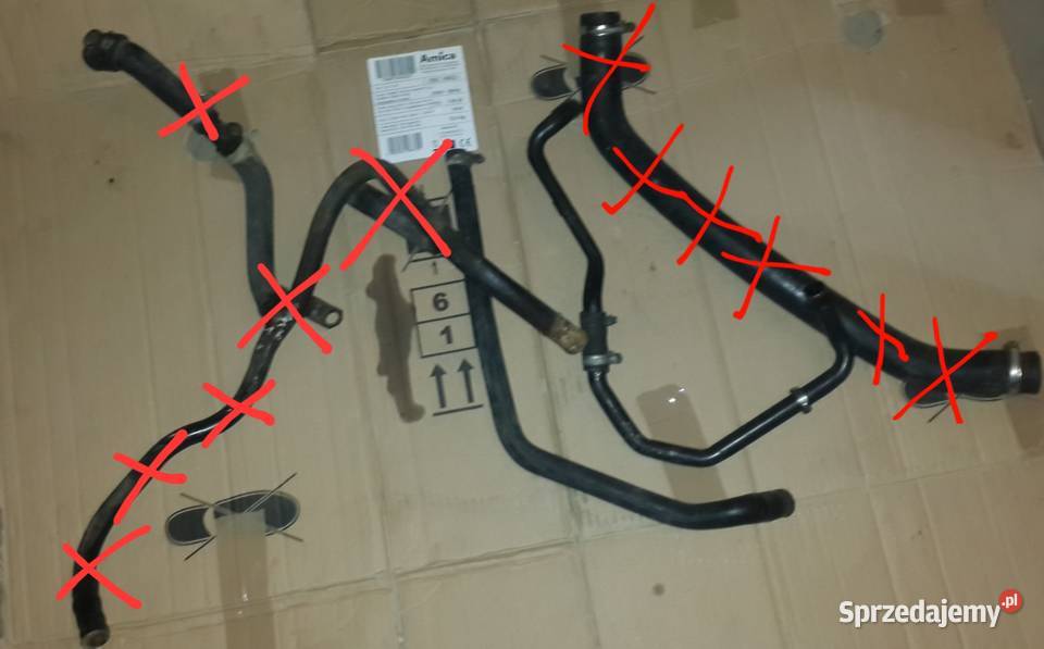 Metalwęże magistrale przewody gumowe wody Audi80 podlaskie