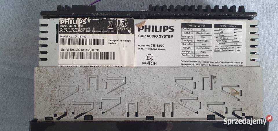 Radio samochodowe PHILIPS CE133 Philips Mętów