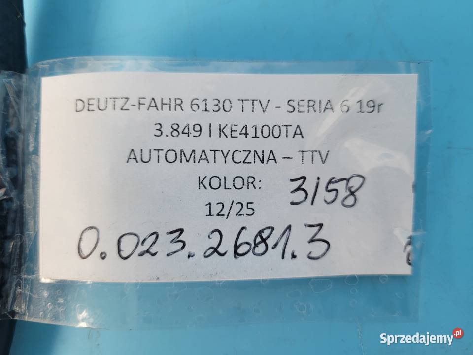 DEUTZFAHR 6130 TTV PRZEWÓD RURA SPRĘŻARKI Kolno