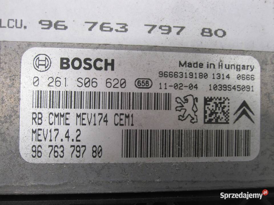 CITROEN C4 II 11r sterownik silnika 9676379780 osobowe Kielce sprzedam