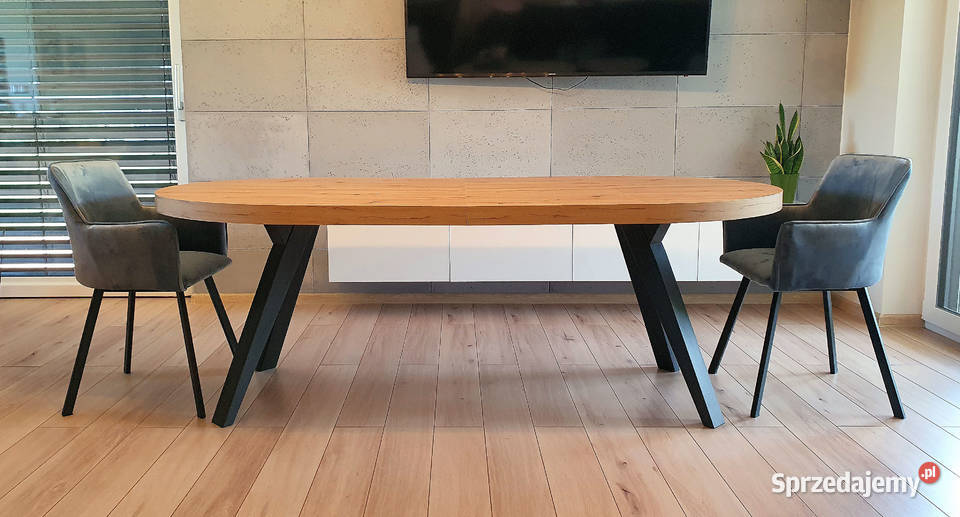 Nowoczesny stół dębowy okrągły rozkładany 2x50 podkarpackie Krosno