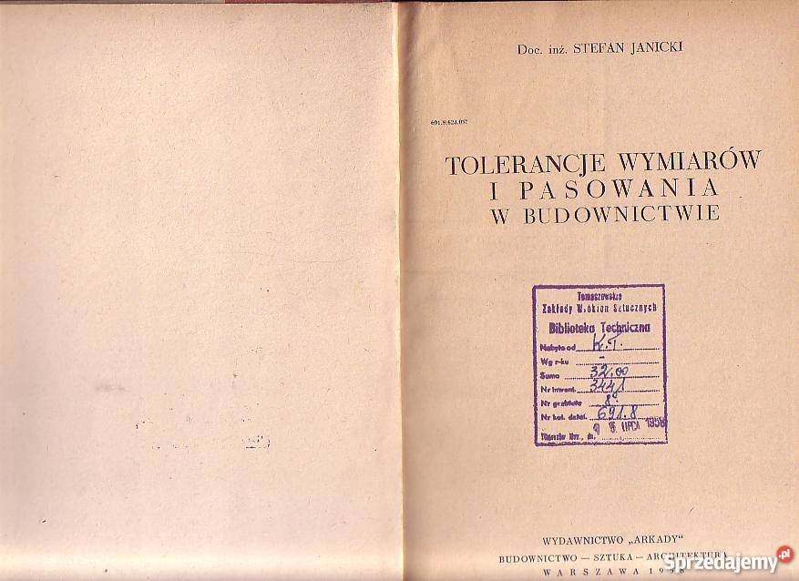1723 TOLERANCJA WYMIARÓW I PASOWANIA W BUDOWNICT Czyrna