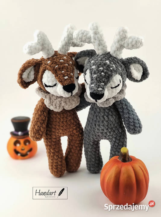 Renifer reniferek na szydełku na prezent Handart wielkopolskie Krotoszyn sprzedam