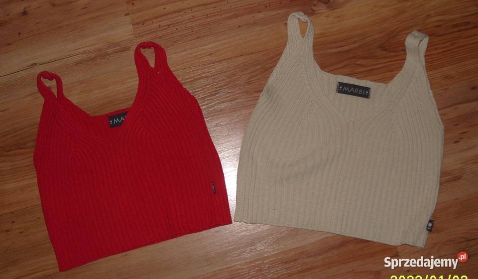 2 krótkie bluzeczkiSweterki na ramiączkach wielkopolskie