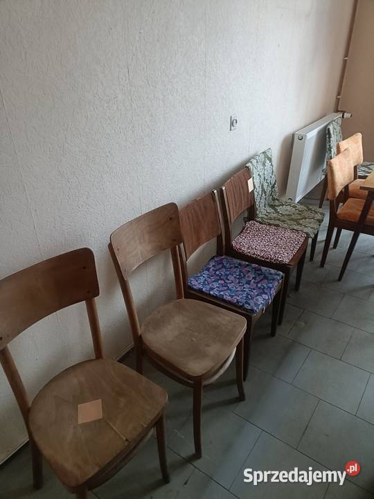 Stół drewniany rozkładany z krzesłami łódzkie Łódź