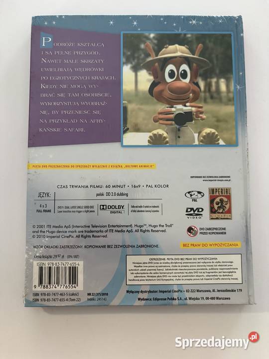 Hugo Safari Zestaw DVD książka Filmy mazowieckie Warszawa