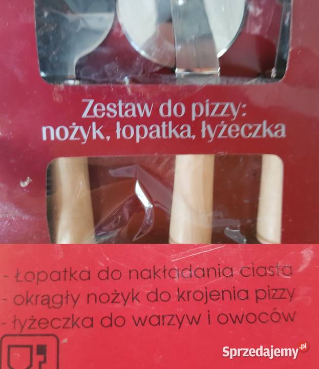 zestaw stalowy drewniany do pizzy nożyk łyżeczka Akcesoria kuchenne Kielce